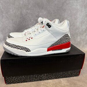 Air Jordan 3 Retro – White / Fire Red / Cement Grey / Black (Men’s Size 9)